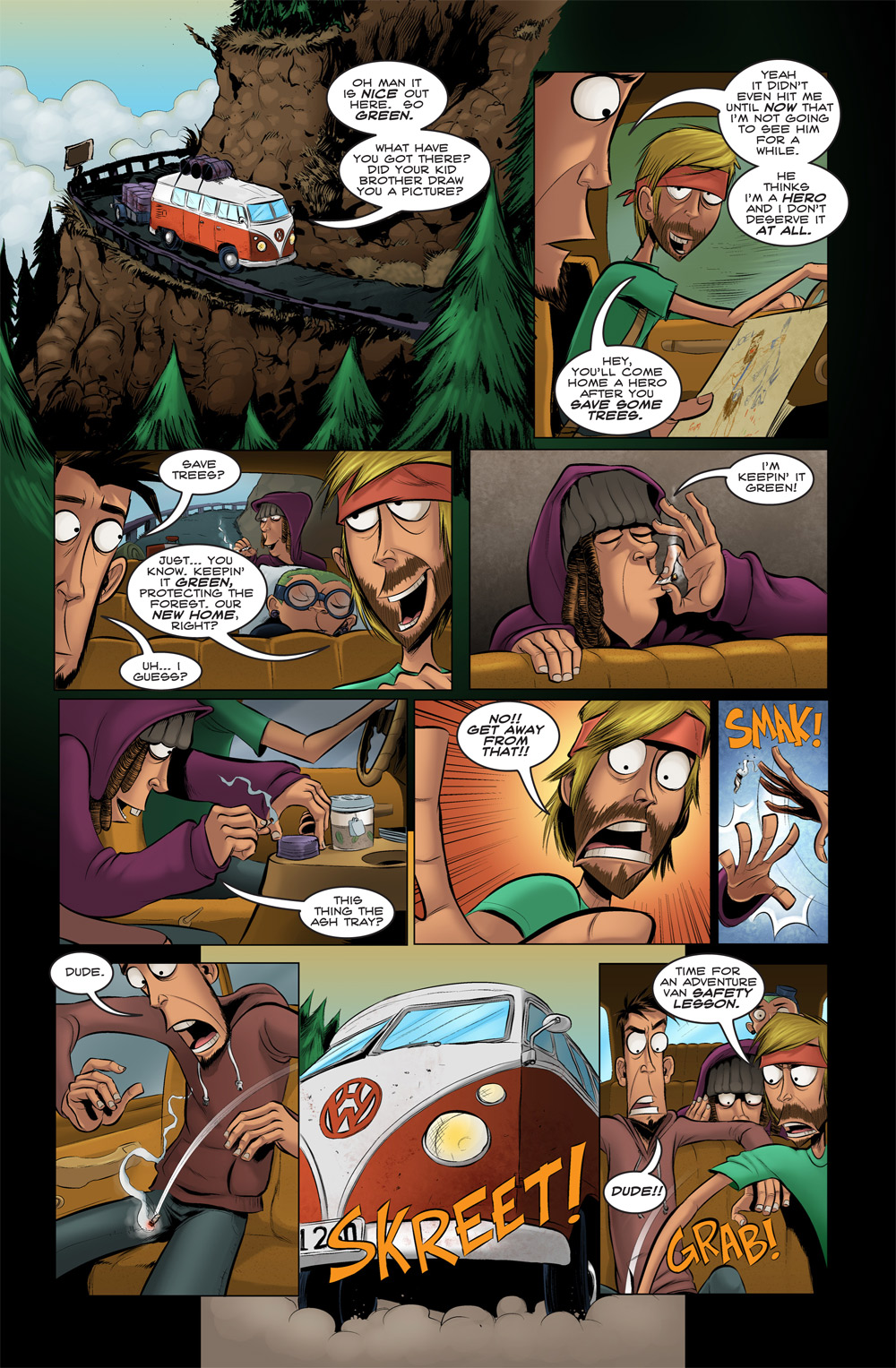 Incidentally, a hippie van suddenly breaking uses the exact same sound effect as an upset Doug TenNapel Mantid. Incidentally, a hippie van suddenly breaking uses the exact same sound effect as an upset Doug TenNapel Mantid.